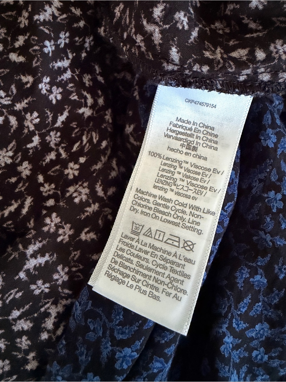 Madewell Navy Blue Floral Wrap Maxi Dress - Picture 6 of 7